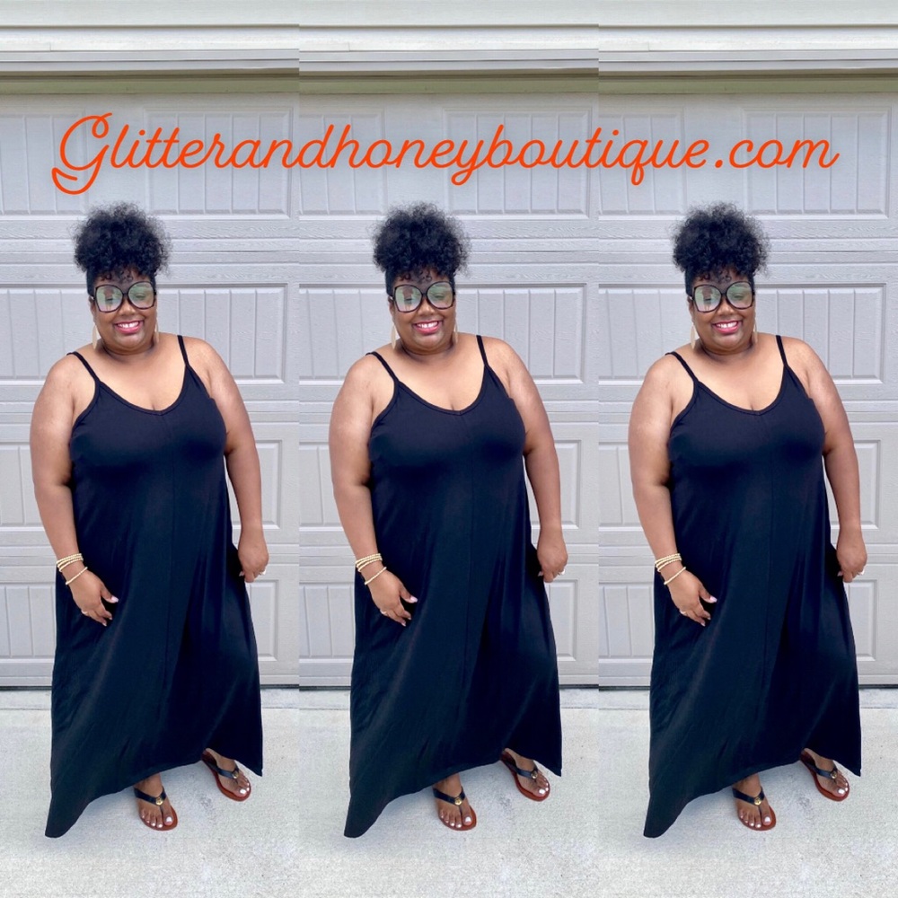 Plus Spaghetti Strap Maxi Dress